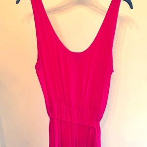 Hot pink high low dress